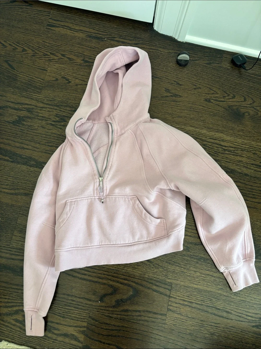 Women's Pink Half-Zip Hooded lululemon scuba